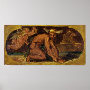 Delacroix - Merkurius Skiss För Fredssalongen Poster