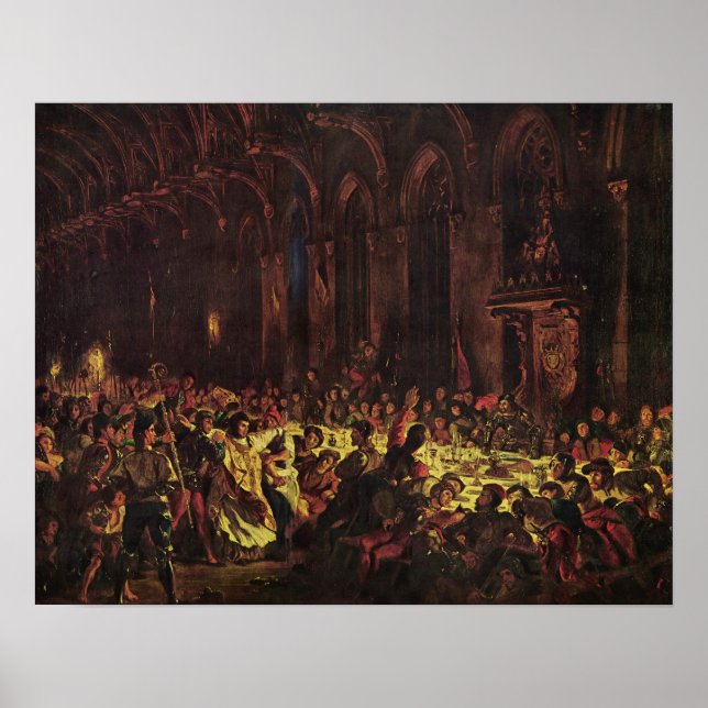 Delacroix - mordet på biskopen i Liège Poster (Framsidan)
