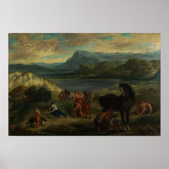 Delacroix - Ovide in scythians 1859 Poster (Framsidan)