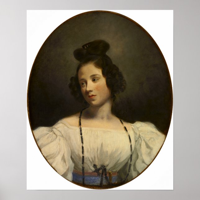 Delacroix - Porträtt Poster (Framsidan)