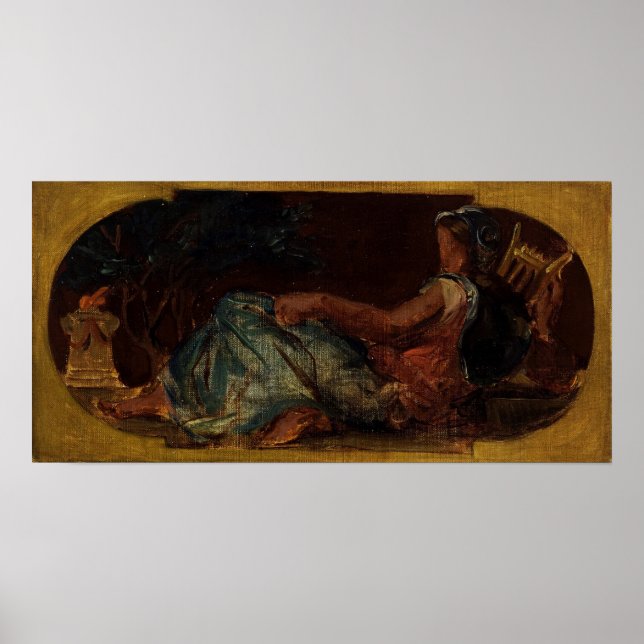 Delacroix - Skiss för fredssalongen Poster (Framsidan)