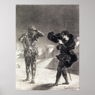Delacroix - Spöket på terrassen (Akt I Scen… Poster