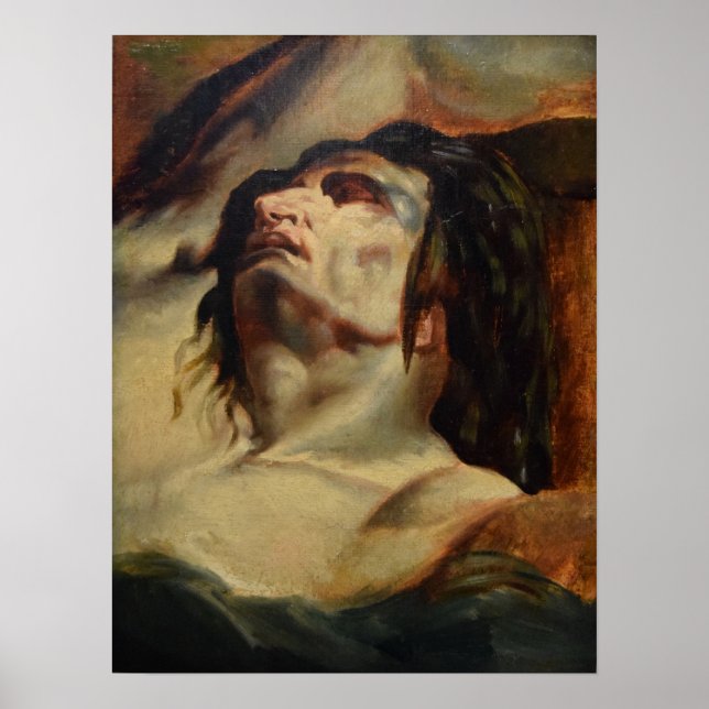 Delacroix - studie för Dante och Virgil Poster (Framsidan)