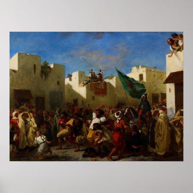 Delacroix - Tangiers fanatiker Poster (Framsidan)