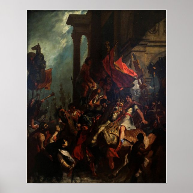 Delacroix - Trajans domstol 1858 Poster (Framsidan)