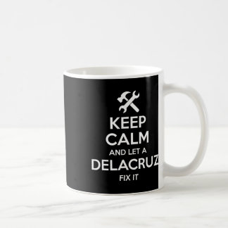 Delacruz Funny Surname Birthday Family Träd Reunio Kaffemugg