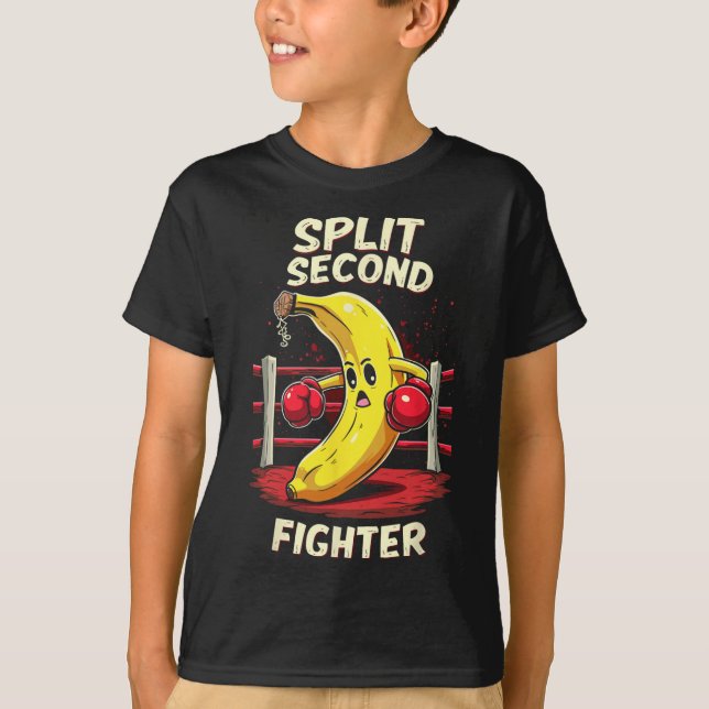 Delad andra stridarmmor Thai Mma Boxing Banana T Shirt (Framsida)
