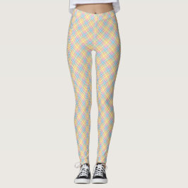 Delad bild visar fram- och baksida av leggings