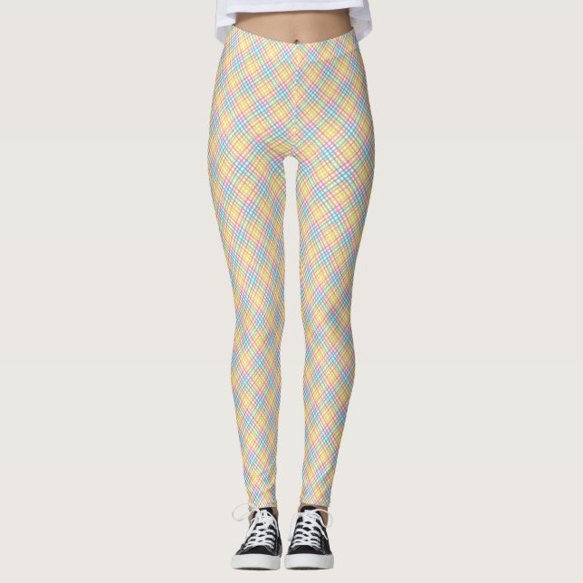 Delad bild visar fram- och baksida av leggings (Framsida)