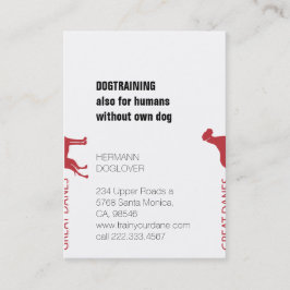 Delad Great dane Visitkort