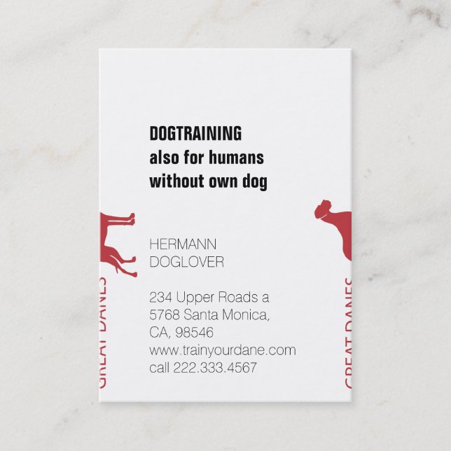 Delad Great dane Visitkort (Framsida)