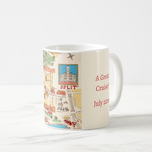 Delad Kroatien Färgrik Mugg (Framsida höger)