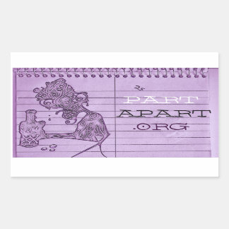 Delad med fästmärke rektangulärt klistermärke