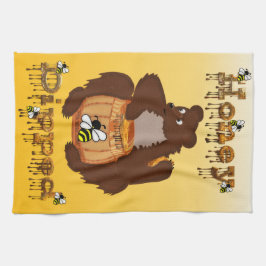 Delad med honung kökshandduk