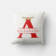 Delad monogram bokstav A jul hjorthorn Th