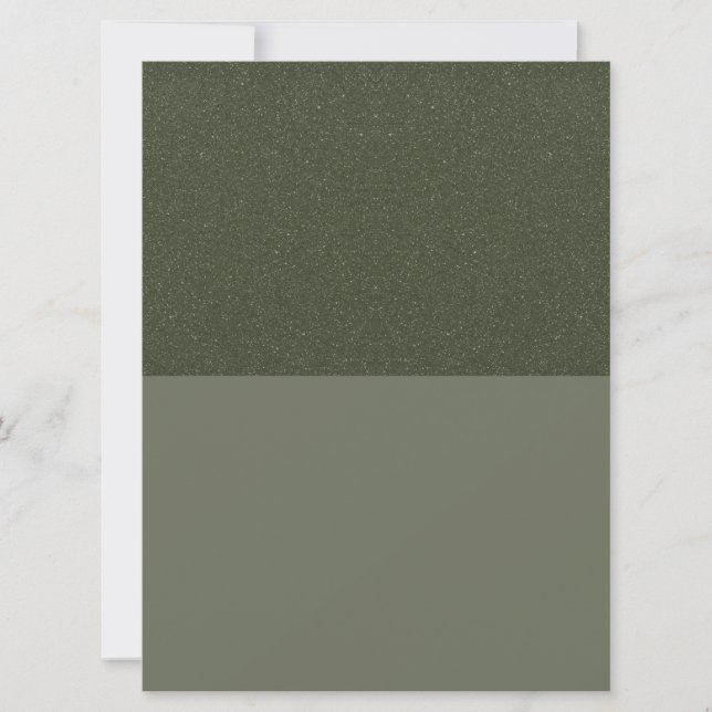 Delad Mossgrön Textur Anpassad Inbjudan (Framsida)
