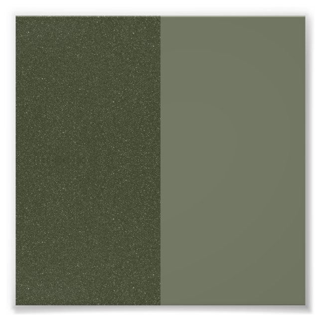 Delad Mossgrön Texturerad Fyrkantig Affisch (Bestä Fototryck (Framsidan)