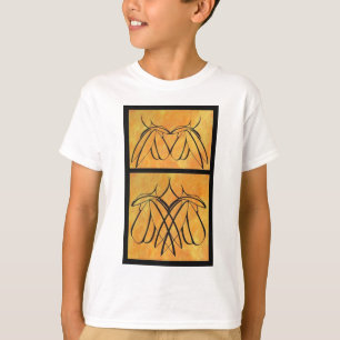 Delad och tillsammans kvinnligt par tatueringar t-shirt