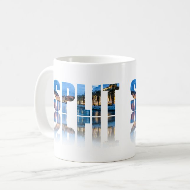 Delad promenadtext i Kroatien Kaffemugg (Framsida vänster)
