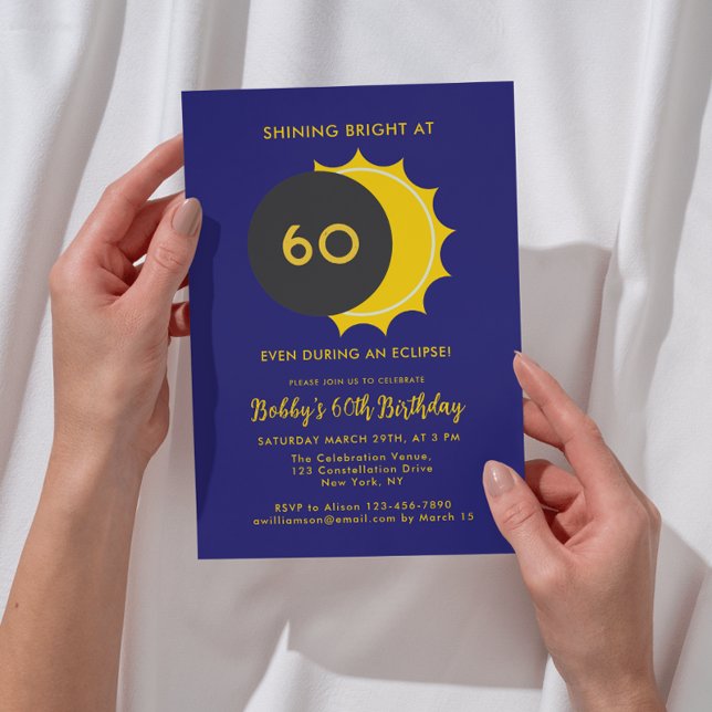 Delad solenergi 2025 60:e Födelsedagsfesten Inbjudningar (Skapare uppladdad)