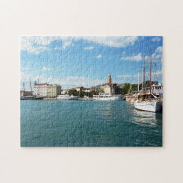 Delad stads hamn - Dalmatien, Kroatien Pussel