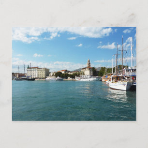 Delad stadshamn - Dalmatien, Kroatien Vykort
