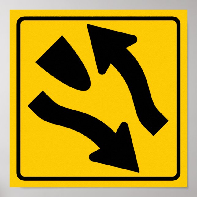 Delad startsmarkering på motorvägen poster (Framsidan)