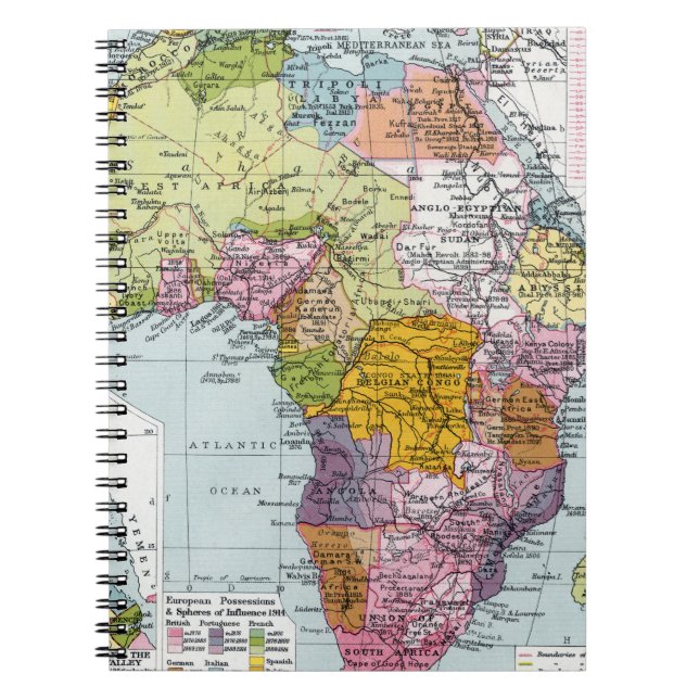 DELADE AFRIKA, 1914 ANTECKNINGSBOK (Framsidan)