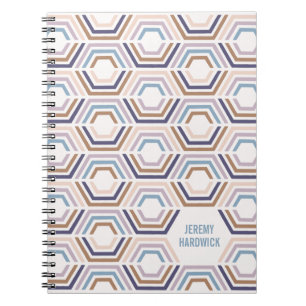 Delade hexagoner Geometrisk journal - Aubergine Anteckningsbok