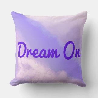 Delade moln - Lila/Lilac med Lila textfyllning Kudde