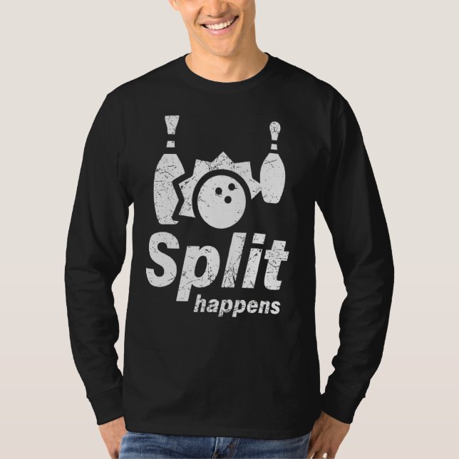Delade träffar Funny Bowling Ideas T Shirt (Framsida)
