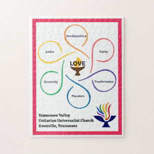 Delade värden blommar - Unitarian Universalist Flo Pussel