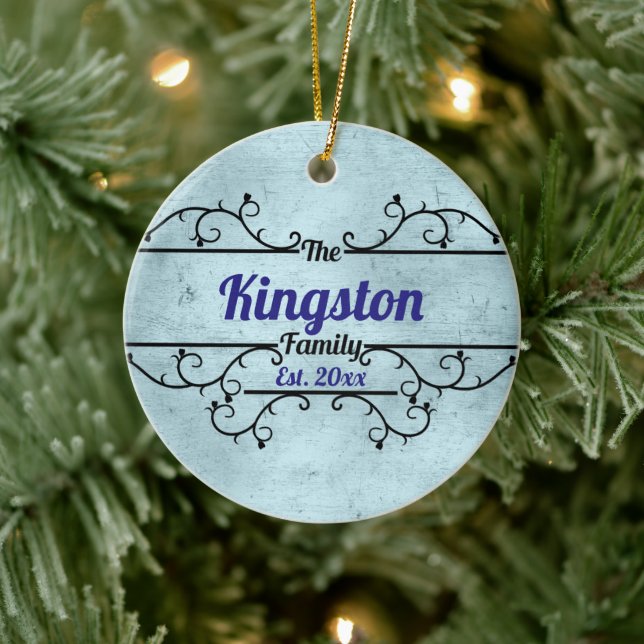 Delade ventiler Gräns Personlig Blue Julgransprydnad Keramik (Träd)