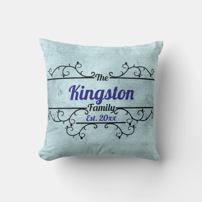 Delade ventiler Gräns Personlig Blue Kudde (Framsida)