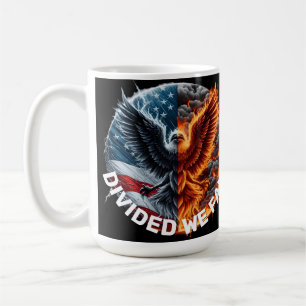 Delade vi brinner Flagga och ålder Kaffemugg