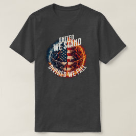 Delade vi faller USA Burning T Shirt