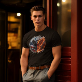Delade vi faller USA Burning T Shirt