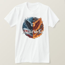 Delade vi faller USA Burning T Shirt