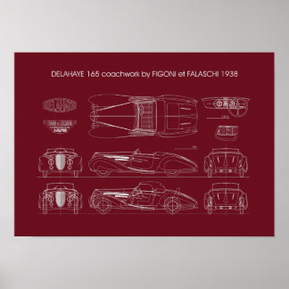 Delahaye 165 Figoni et Falaschi Poster