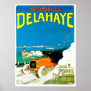 Delahaye biladvertisement. poster