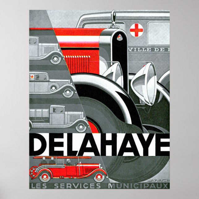 Delahaye ~ Vintage Automobile Advertisement Poster (Framsidan)