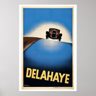 Delahaye - Vintage bilaffisch Poster