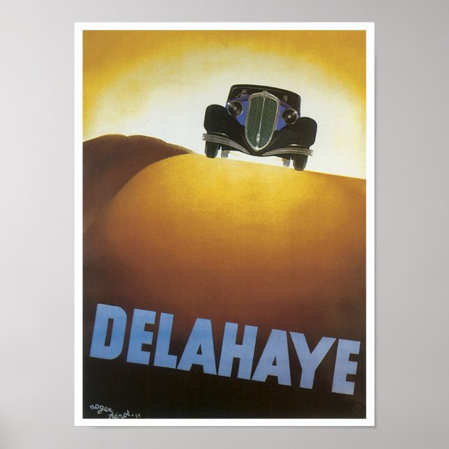 Delahaye Vintage Poster automatiskt (Framsidan)