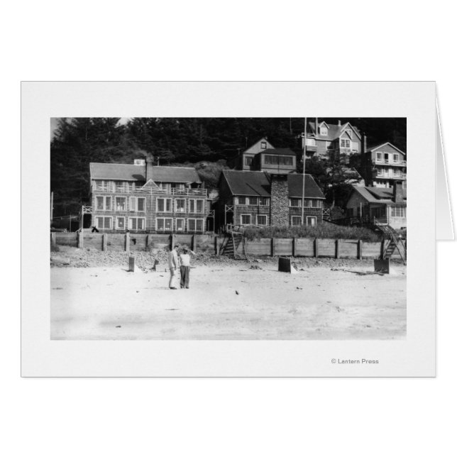 DeLake, Oregon View of Canyon Drive Apts. Hälsningskort (Framsidan Horizontal)