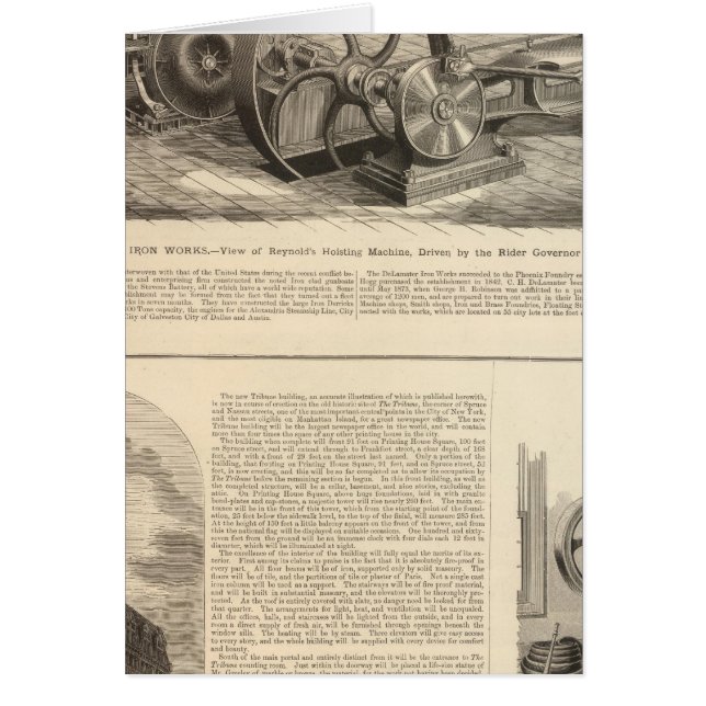 Delamater Järn Works Hälsningskort (Framsidan)