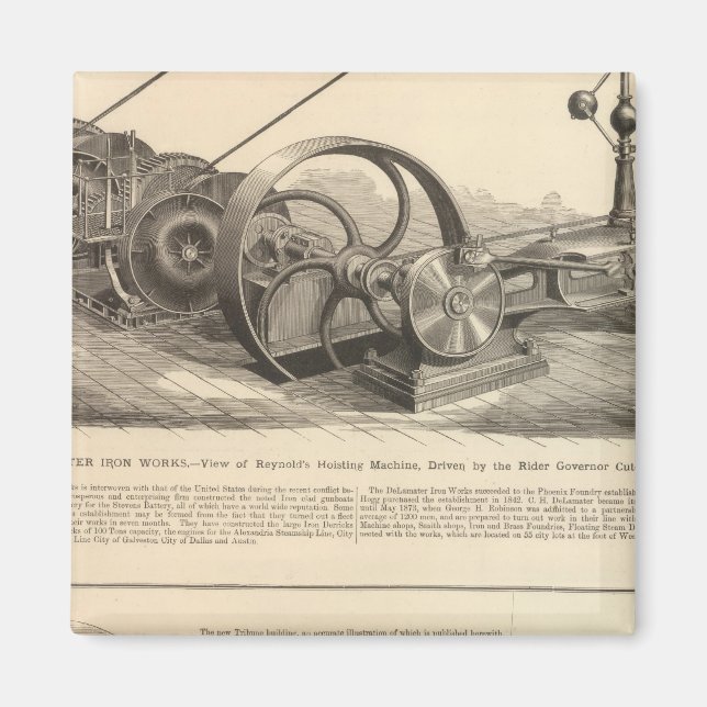 Delamater Järn Works Magnet (Framsidan)