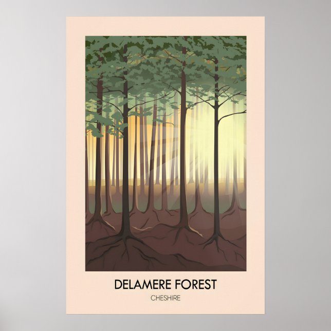 Delamere Skog Resa Affisch (Framsidan)