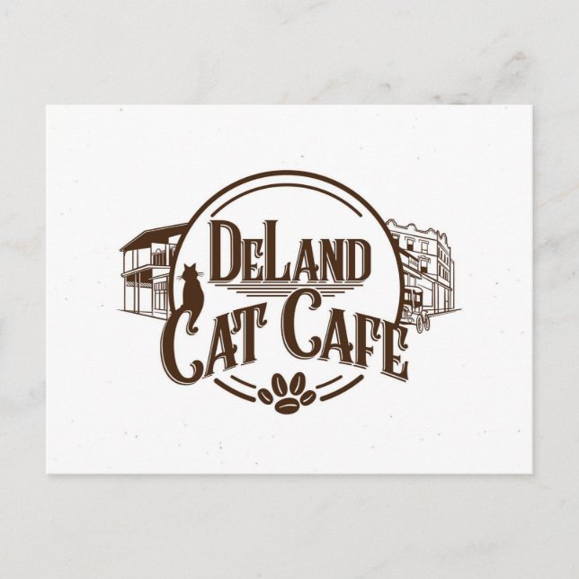 DeLand Cat Cafe Postcard Vykort (Framsida)