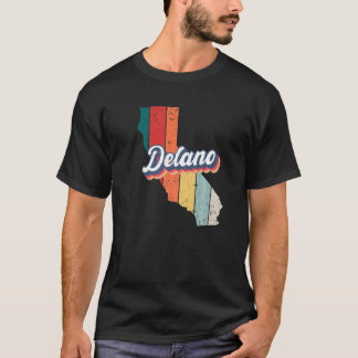 Delano City Retro Vintage Hometown California Prem T Shirt