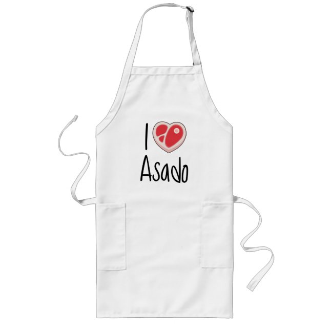 Delantal I kärlek Asado Långt Förkläde (Framsidan)
